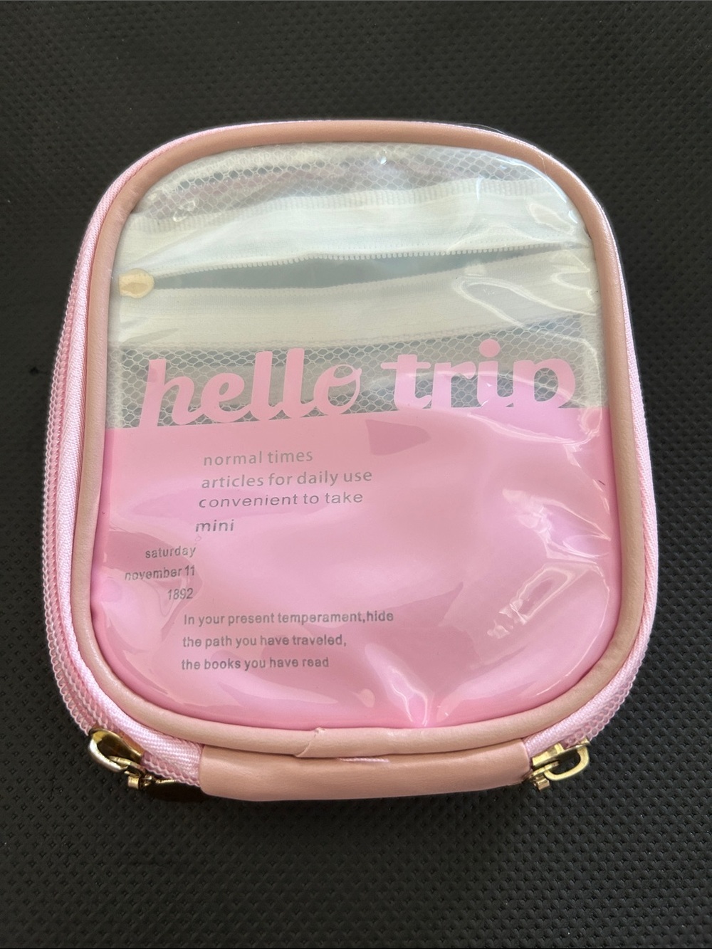 Pink Clear Mini Travel Pouch